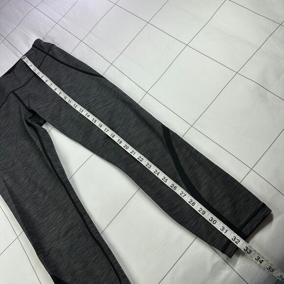 Lululemon Leggings Womens 8 Heathered Gray On Track Run Athletic Workout Gym - Picture 11 of 11